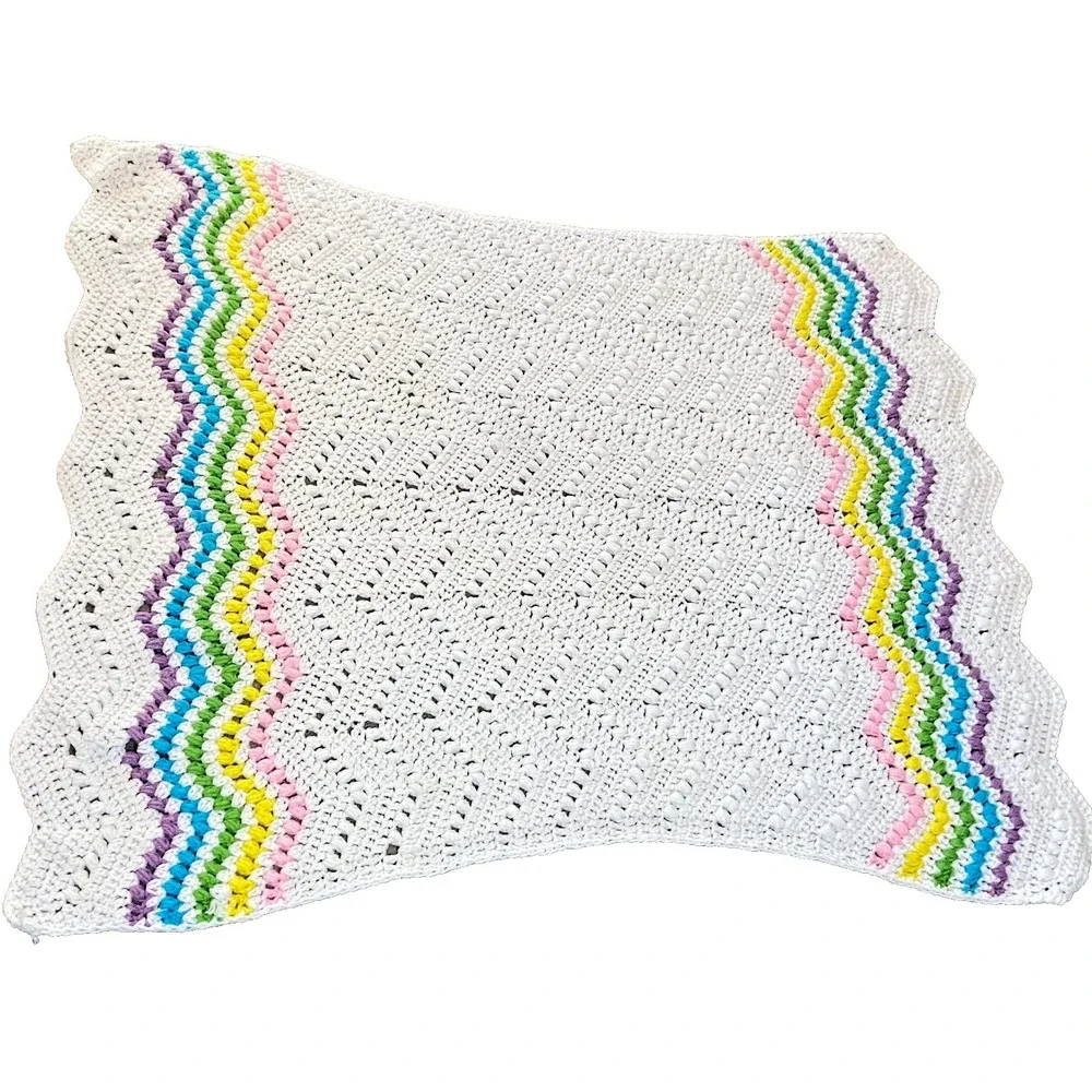 Crochet Baby Blanket Handmade‎ Afghan 36x43